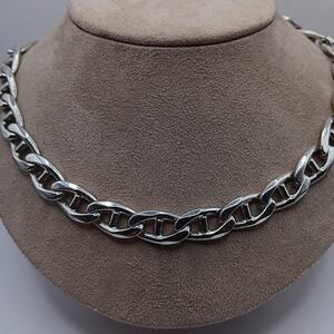 925 SILVER ITALIAN 10mm Solid Mariner Link Chain 24" Long